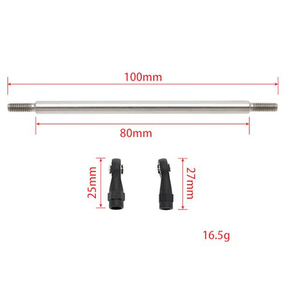 MEUS RACING 1/10 Links Steel Chassis Links Kit for Traxxas TRX4 Axial SCX10 Tamiya CCO1 Redcat Gen8 1/10 RC Crawler (100mm) - size: 100mm