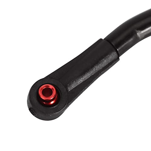 INJORA Steel Steering Link with Plastic Rod Ends for 1/24 SCX24（Black） - color: Black
