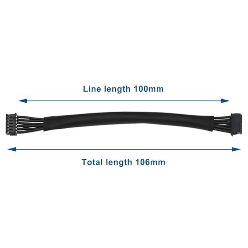 SING F LTD 2Pcs Brushless Motor Sensor Black Cable 100mm Cable Length 1.25 Terminal Double Head 6p Suitable for Mini RC Helicopter LED Light Strip RC Drift Car Model - size: 100mm