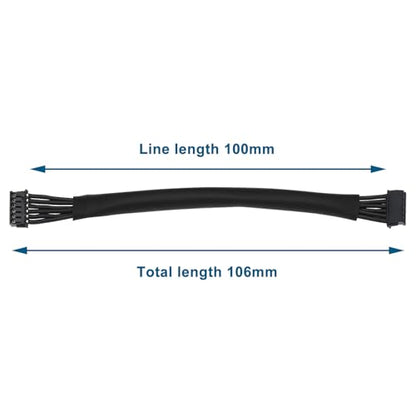 SING F LTD 2Pcs Brushless Motor Sensor Black Cable 100mm Cable Length 1.25 Terminal Double Head 6p Suitable for Mini RC Helicopter LED Light Strip RC Drift Car Model - size: 100mm