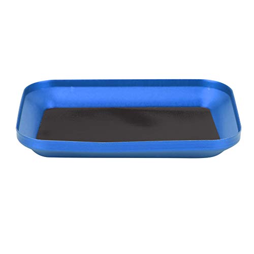 RC Screw Tray Magnetic Parts Holder Small Screw Organizer Storage Tray with Aluminum Alloy for Fuel Vehicle Parts Tools (Blue) - color: Blue