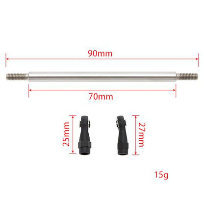 MEUS RACING 1/10 Links Steel Chassis Links Kit for Traxxas TRX4 Axial SCX10 Tamiya CCO1 Redcat Gen8 1/10 RC Crawler (90mm) - size: 90mm