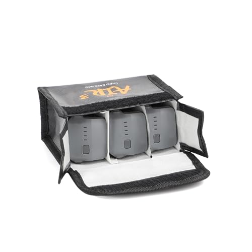 Battery Bag, Fireproof Explosion-Proof Lipo Battery Safe Bag Sleeve Lipo Guard Pouch Sack Charge Protection Bags For DJI Air 3 Drone (Three battery bag For DJI Air 3)
