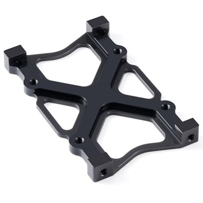 Aluminum Chassis Brace Beam Mount Fixed Bracket Plate for 1/10 Axial SCX10 RC Crawler Car Upgrade Accessories (Black) - color: Black