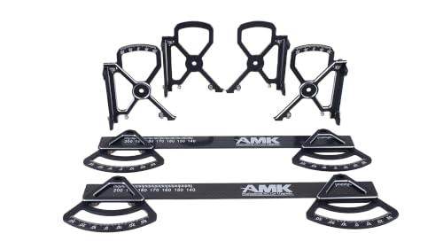 AMK 4D RC Car Setup System for 1/10 Touring Cars, Aluminum Setup Station Tool for Camber Toe Ride Height Suspension Adjustment Compatible with XRAY X4 Yokomo BD10 BD11 Tamiya TT-02