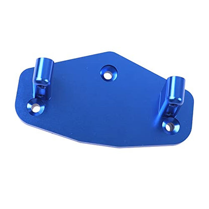 Aluminum Alloy Steering Servo Mount Plate Base Bracket Compatible with 1/8 Losi LMT 4WD Solid Axle RC Monster Car (Blue) - color: Blue