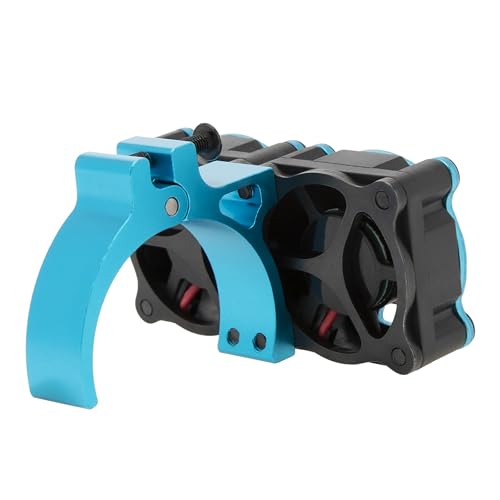 DKKY RC Motor Cooling Fan Heatsink 18000RPM 36mm for ARRMA Axial Traxxas 1/6 1/8 1/10 RC Models with 3650 Motor (Blue) - color: Blue