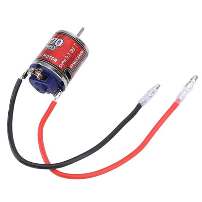 RC Motor 370 Brushed Motor with Stainless Steel Casing 45T for High Speed Remote Controlled Cars and Boats