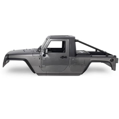 313mm Wheelbase Hard Plastic Pickup Body Shell Unassembled Kit for 1/10 RC Crawler Car Axial SCX10 90046 Jeep Wrangler (Grey) - color: Grey