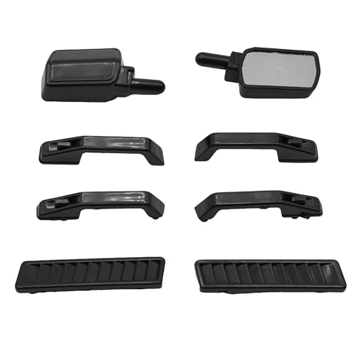 RC Crawler Body Shell Upgrade Part for 1/10 RC Crawler TRX4 SCX10 90046 AT4 Redcat GEN 8 Scout II (Side Mirrors Set,Black) - color: Side Mirrors Set,black