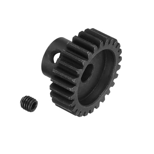 MECCANIXITY RC 32P Hardened Pinion Gear 5mm Shaft, 26T Motor Gears Carbon Steel for 1/10 RC Model Car Boat Drone - style: 26T