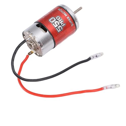 550 Brushed Motor 550 45T Brush Motor Universal RC Crawler Highspeed with Stainless Steel Housing, Suitable for RC Cars and Boat