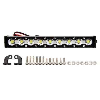 MEUS RACING RC Car LED Lights Roof Light Bar Kit - 1/10 1/8 Scale RC Crawler Upgrades for Axial SCX10, Wraith, Traxxas TRX4, TRX6, Redcat Gen8 (95mm, 9 Beads) - size: 95mm, 9 Beads
