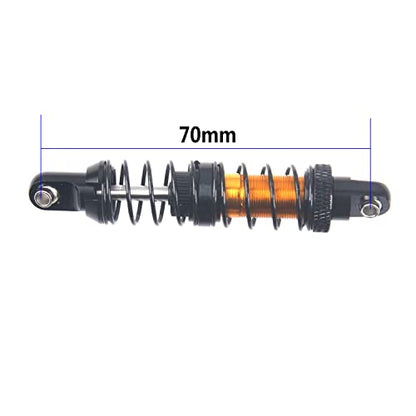 4Pcs ShareGoo Metal Shock Absorber 70/80/90/100/110/120mm Damper Compatible with Tamiya CC01 Traxxas TRX4 Axial SCX10 D90 D110 RR10 1/10 RC Crawler Car (70mm Hole Distance) - size: 70mm Hole Distance