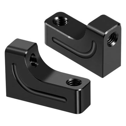 4PCS RC Aluminum Alloy Servo Mounts 1/10th RC Crawler Car CNC Machined Aluminum Servo Mount for SCX10 90047 Wrangler 1/10 RC Crawler Car Upgrades (Black) - color: Black