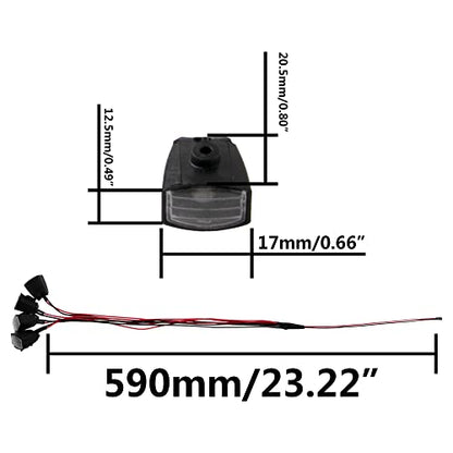 RC Car 4 LED Headlights with Light Cover Lampshade Compatible with Traxxas TRX-4 Axial SCX10 D90 CC01 HSP HPI 1/10 RC Crawler Car (Square Light Cover) - size: Square Light Cover