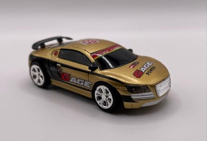 Mini RC 1:58 Scale Small Pocket Portable Micro Racing Car Can Miniature Coke Can Upgraded 2.4G Wireless Radio Remote Control for Multi-Users (Qty. 1 = 1 Can) (Gold) - color: Gold