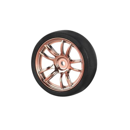 RC Toys For Ldrc AE86 A86 LD1801 LD1802 LD1803 LD1804 A01 A02 1/18 4pcs 31mm RC Hard Drift Tire Wheel Hard Tyre RC Car Upgrade Parts(Brown B) - color: Brown B