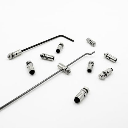 10PCS 1.3mm Adjustable Pushrod Connector Linkage Stopper with 10PCS Z Push Rods for RC Airplane Boat Plane Helicopter DIY Model Aircraft Toy Parts