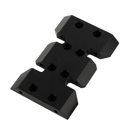 LCG Adjustable Transmission Mount Gearbox Skid Plate for 1/10 RC Crawler Axial SCX10 Lower Center of Gravity Metal Upgrade Part (Black) - color: Black