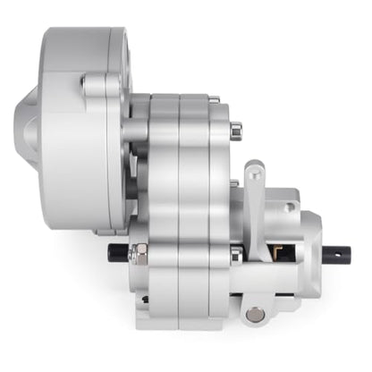 Complete Transmission Cutoff Gearbox with Dig Gear for SCX10 AX10 Wraith | CNC machined Aluminum alloy housing.Direct fit for 1/10 RC Axial SCX10.Upgrade stock gearbox for smoother crawl. - color: Silver