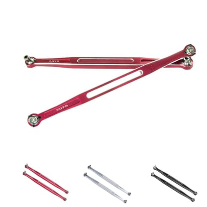 Front Steering Tie Rod Links 7075-T6 for 1/5 Traxxas X-MAXX WideMaxx 8S & 1/6 XRT 8S Monster Truck Upgrades Parts, Replacement for #7897, 2pcs Set (RED) - color: Red