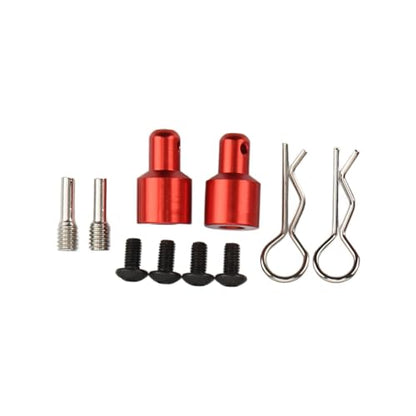 RC Body Post Mounts, Aluminum Alloy RC Shell Columns Front Rear Body Mount Post for Axial SCX10 90046 90047 1/10 Car Crawler Accessories (red) - color: Red