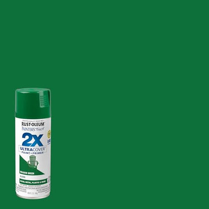 Rust-Oleum 334039 Painter's Touch 2X Ultra Cover Spray Paint, 12 oz, Gloss Meadow Green (Pack of 4) - color: Gloss Meadow Green, size: 12 Ounce (Pack of 4)