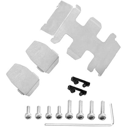 Stainless Steel Skid Plate Guard RC Chassis Armor Protection Differential Axle Transmission Gearbox Protection Protective Plate Compatible with Axial SCX24 1/24 RC Crawler Car