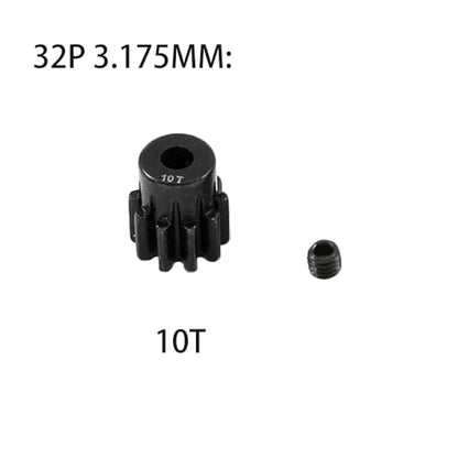 Metal Steel 3.175mm Shaft 32P Pinion Gear Set 10T 11T 12T 13T 14T Compatible with 1/10 Crawler Truck Traxxas Arrma HSP HPI AXIAL Tamiya LOSI RC Car Upgraded Parts (10T 11T 12T 13T 14T) - size: 10T 11T 12T 13T 14T