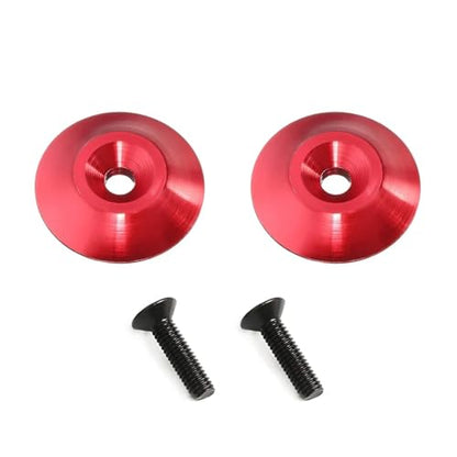 RC Car Repair Kit 1/8 2pcs Rear Tail Wing Gasket RC Car General Purpose Fixed Tail Protection Accessories(Red) - color: Red