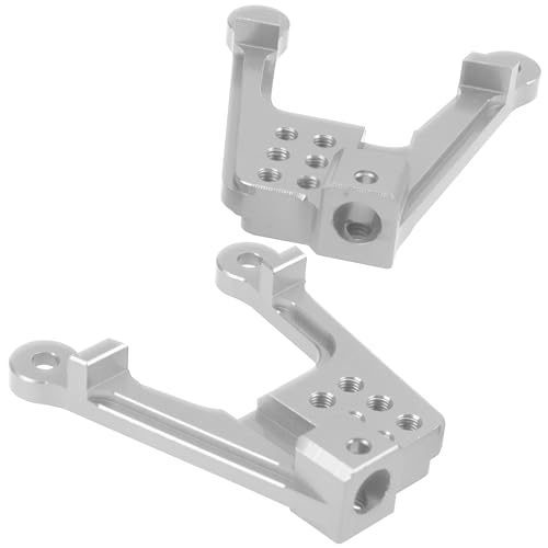 ShareGoo 4PCS Aluminum Front Rear Shock Tower Shock Hoops Bracket Mount Compatible with Axial SCX10 II 90046 90047 1/10 Scale Crawler Upgrade Part (Silver) - color: Silver