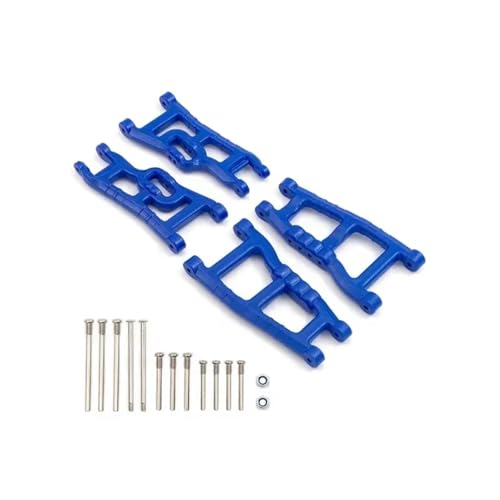 RC Accessory Compatible with for traxxas for Slash 2WD for VXL for Nitro for Slash for Rustler 1/10 RC Car Upgrades Parts Front and Rear Suspension Arm Set(Blue) - color: Blue