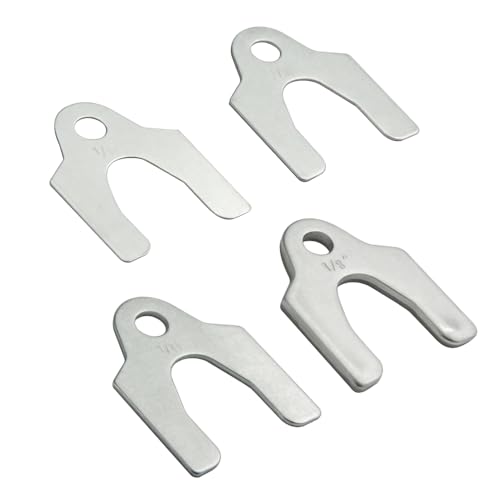 144pcs Auto Alignment Body Shim Assortment Kit 1/16" 1/64" 1/32" 1/8" Universal Car Metal Alignment Shim Spacers for Adjusting Body Parts Camber Caster