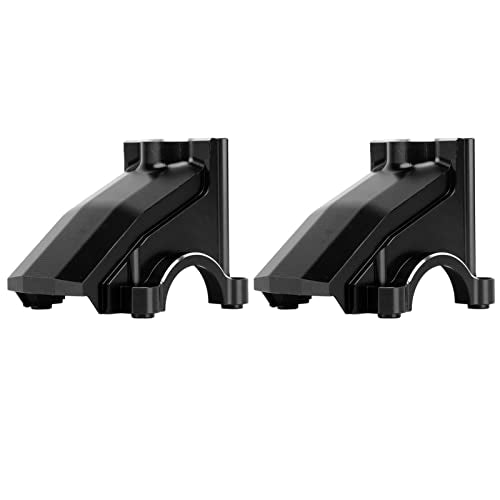 TUORE Front Rear Differential Cover, 2pcs Replacement Light Weight High Strength Aluminum Alloy RC Car Gearbox Housing for RC Car (Black)