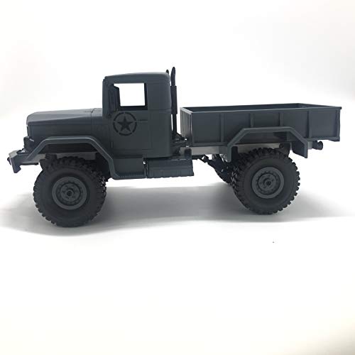 GracesDawn Gray 1/16 2.4G 4WD Off-Road RC Military Truck Rock Crawler Army Car (Model M35-A2)