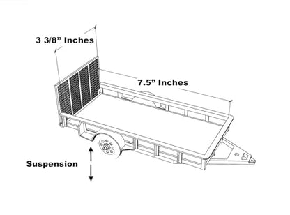 AM Scale 1/24-1/18 Utility Trailer, Compatible with axial SCX24, Traxxas TRX4M, Kyosho mini-z 4x4 (Grey) - color: Grey