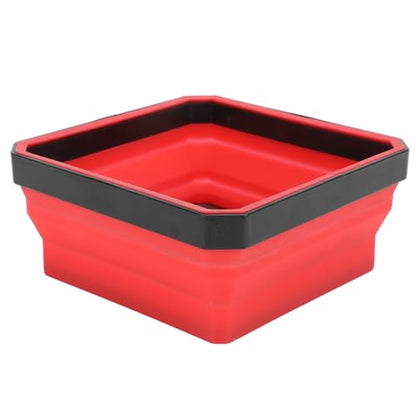 Magnetic Screw Tray, Magnetic Parts Tool Tray Silicone Portable Widely Used Magnetic Tool Tray Organizer for Screws Bolts Nuts Washers (Red) - color: Red