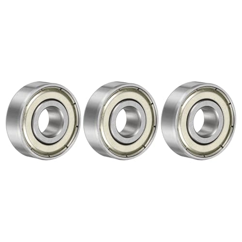 uxcell 3 Pcs 1603ZZ Deep Groove Ball Bearing 5/16" x 7/8" x 9/32" Double Metal Sealed, Chrome Steel Bearings - size: 1603ZZ 5/16" x 7/8" x 9/32"