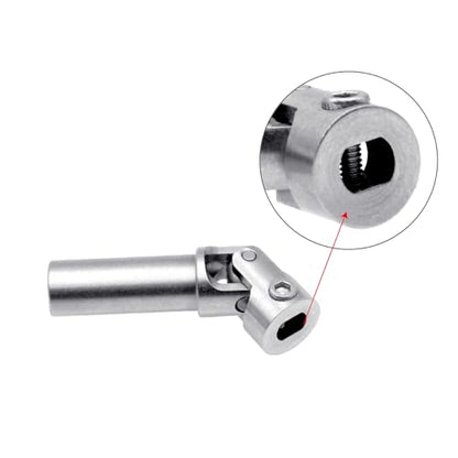 2Pcs Stainless Steel Universal Joint Drive Shafts Chassis Center Driveshaft for 1/18 RC Crawler Redcat Ascent-18 Upgrade Parts