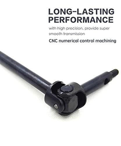 Steel RC Front Axle Drive Shaft for 1/24 C10 SCX24 Upgrades Accessories | Universal Driveshaft CVD Set for /24 C10/JLU/Bronco/Gladiator/Deadbolt RC Crawler Car,Smooth Transmission,CNC Machined