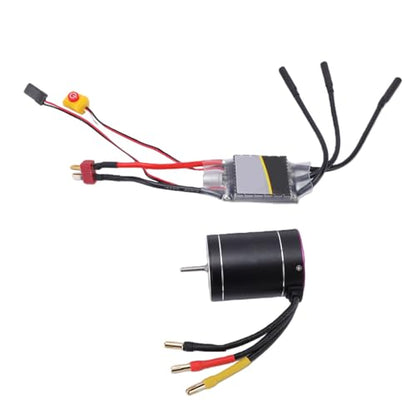 Alomejor Brushless Motor ESC Combo 3300KV, 75A ESC with for 1/10 1/8 RC Cars Boats Trucks