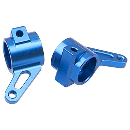 Aluminum Front Steering Knuckles Carrier Blocks Steering Cup Compatible with 1/10 Traxxas Slash 2WD Rustler Stampede Bandit RC Car,Replace of 3736 (Blue) - color: Blue