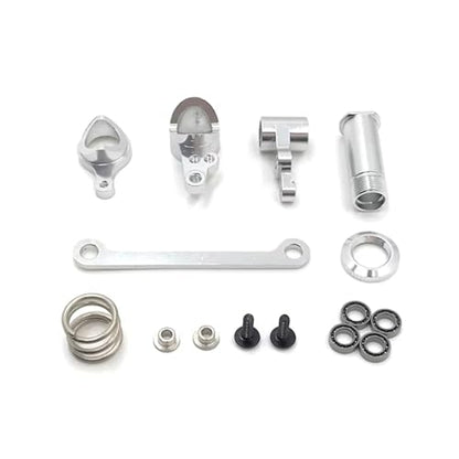 RC Car Accessories Compatible with WLtoys 144010 144001 144002 124016 124017 124018 124019 RC Car Parts Metal Upgrade 4 * 7 * 2 Bearing Steering Assembly(White) - color: White