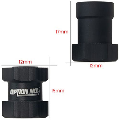 RC Car 1/10 Aluminum 12mm Hex Adapter Wheels Rims Combiner for Tamiya CW-01 Chassis Lunchbox ORV Monster Beetle Upgrade Parts