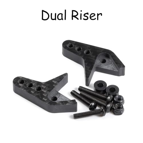 Single/Dual Carbon Rear Upper Link Riser for RC Crawler Axial 1/10 Capra F9 Portal Axle Anti Squat Upgrade Parts (Dual Riser) - color: Dual Riser