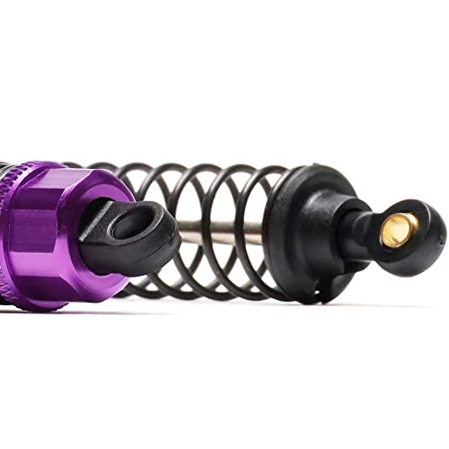 Alloy Shock Absorber Damper 130mm Adjustable for RC Car 1/10 Crawler Truck HPI HSP Losi Axial Tamiya Redcat Upgrade Part 4pcs/Set(Purple) - color: purple