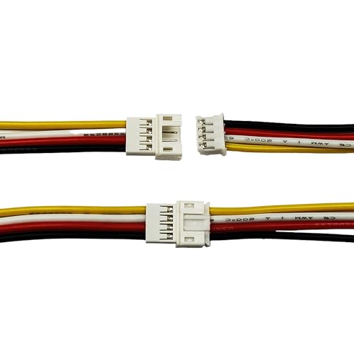 15Pairs JST-PH 2.0 4 Pin Male and Female Connector Plug with Soft Silicone Wire Cable 10cm for Light Strip - size: JST-PH 2.0 4Pin