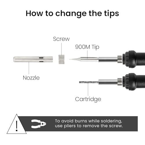 Soldering Iron Kit, 60W Adjustable Temperature 15-in-1, Solder Wire, 2 pcs Tips, Wire Cutter, Desoldering Pump, Tweezers, Fast Heating for Desoldering Electronics Repair Hobby DIY 120V US Plug