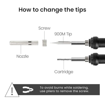 Soldering Iron Kit, 60W Adjustable Temperature 15-in-1, Solder Wire, 2 pcs Tips, Wire Cutter, Desoldering Pump, Tweezers, Fast Heating for Desoldering Electronics Repair Hobby DIY 120V US Plug